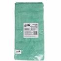 Genuine Joe General Purpose Microfiber Cloth - For Multipurpose - Cloth - 16" Length x 16" Width - Chemical Resistant, Oil-free, Lint-free - Green - 12 / Bag