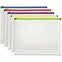 Pendaflex Color Zipper Poly Envelopes - Document - Zippered - Assorted - Poly - 1 Pack