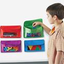 Learning Resources Magnetic Storage Pocket Set - 5.50" Height9.50" Length - Sturdy, Magnetic - Red - 4 / Set