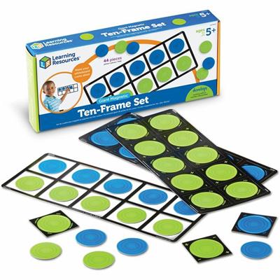 Learning Resources Giant Magnetic Ten-frame Set - Theme/Subject: Learning - Skill Learning: Visual, Addition, Subtraction, Number, Operation, Counting, Algebra, Cardinality - 5+ - 1 Set