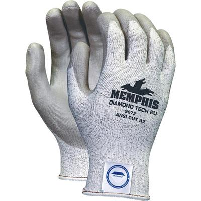 Memphis Dyneema Dipped Safety Gloves - X-Large Size - Gray - Breathable, Comfortable, Abrasion Resistant, Tear Resistant, Cut Resistant, Durable, Sturdy - For Multipurpose - 1 Pair