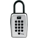 Master Lock Portable Key Safe - Push Button Lock - Weather Resistant, Scratch Resistant - for Door - Overall Size 7.2" Height x 5.3" Width x 2.2" Depth - Black, Silver - Metal, Vinyl