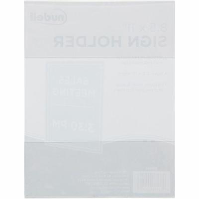 Golite nu-dell Cubicle Sign Holder - 8.5" Width x 11" Height - Rectangular Shape - Wall Mountable, Cubicle-mountable - Hook & Loop Fastener Closure - Photo, Award, Locker, File Cabinet - Acrylic - Clear - 1 Each