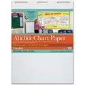 Pacon Heavy-duty Anchor Chart Paper - 25 Sheets - Plain - Unruled Front Ruling - 27" x 34" Sheet Size - White Paper - Heavy Duty, Resist Bleed-through, Recyclable, Built-in Carry Handle - 4 / Carton