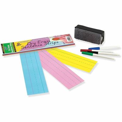 Pacon Reusable Dry-Erase Sentence Strips - Skill Learning: Practice, Handwriting, Sentence - 30 / Pack