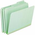 Pendaflex 1/3 Tab Cut Letter Top Tab File Folder - 8 1/2" x 11" - 1" Expansion - Top Tab Location - Assorted Tab Position - 25 pt. - Light Green - Heavyweight, Rigid, Durable, Expandable Gusset, Reinforced - 0% Fiber Recycled - 25 / Box