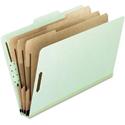 Pendaflex 1/3 Tab Cut Letter Recycled Classification Folder - 8 1/2" x 11" - 400 Sheets Capacity - 3" Expansion - 8 Fastener(s) - 2" for Folder - 3 Divider(s) - 25 pt. - Light Green - Embossed, Expandable Gusset, Reinforced Gusset, Divider, Sturdy, D