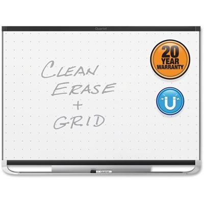 Quartet Prestige 2 Total Erase Magnetic Whiteboard - 72" (6 ft) Width x 48" (4 ft) Height - White Surface - Black Aluminum Frame - Horizontal - Magnetic - 1 Each