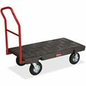 Rubbermaid Commercial Heavy-duty Platform Truck - Push Handle Handle - 1000 lb Load Capacity - 4 Casters - Resin, Metal, High-density Polyethylene (HDPE) - 48" Length x 24" Width - Steel Frame - Black - 1 Each