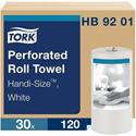 TORK Perforated Roll Paper Towels - Absorbent, Perforated, Embossed - White - 30 / Carton