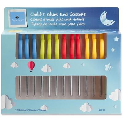 Sparco 5" Kids Blunt End Scissors - 5" Overall Length - Blunted Tip - Assorted - 1 Pack