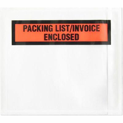 Sparco Pre-Labeled Waterproof Packing Envelopes - Packing List - 4 1/2" Width x 5 1/2" Length - Self-adhesive Seal - White - Low Density Polyethylene (LDPE) - 1000 / Box