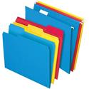 TOPS 1/3 Tab Cut Letter Hanging Folder - 8 1/2" x 11" - 3/4" Expansion - 11 pt. - Assorted - PVC-free, Durable - 24 / Box