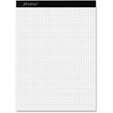 Ampad Quad-ruled Double Sheet Writing Pads - 100 Sheets - Both Side Ruling Surface - 15 lb Basis Weight - 8 1/2" x 11 3/4" Sheet Size - 0.41" Height x 8.5" Width x 11.8" Length - White Paper - Dual Sided, Micro Perforated, Easy Tear, Chipboard Backin