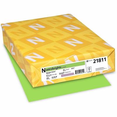 Neenah Color Cover Stock - Green - 8 1/2" x 11" - 65 lb Basis Weight - Martian Green (Lime Green) - 1 Pack