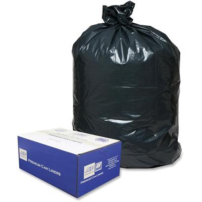 Berry Opaque Linear Low-Density Can Liners - Extra Large Size - 60 gal Capacity - 58" Length x 38" Width - Low Density - Black - Can - Recycled - 100 / Carton