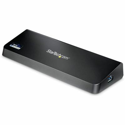 StarTech.com 4K Docking Station for Laptops - DP and HDMI - USB 3.0 - for Notebook - Charging Capability - USB 3.0 - 2 Displays Supported - 3840 x 2160, 2560 x 1440, 2048 x 1152 - 4 x USB Ports - 4 x USB 3.0 - USB Type-A - Network (RJ-45) - HDMI - Di