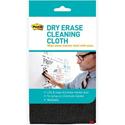 Post-it&reg; Dry-Erase Cleaning Cloth - 10.60" Width x 10.60" Length - Used as Dust Remover, Mark Remover - Washable - Black - 1 Each