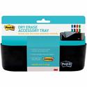 Post-it&reg; Dry-Erase Accessory Tray - 5.2" Height x 8.4" Width x 3" Depth - Plastic - Black - 1 Each