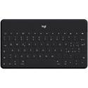 Logitech Ultra-Portable Bluetooth iPad Keyboard - Wireless Connectivity - Bluetooth - Tablet, Smartphone, Smart TV, Tablet, Smartphone, iPhone, iPad, Apple TV - Mechanical Keyswitch - Black