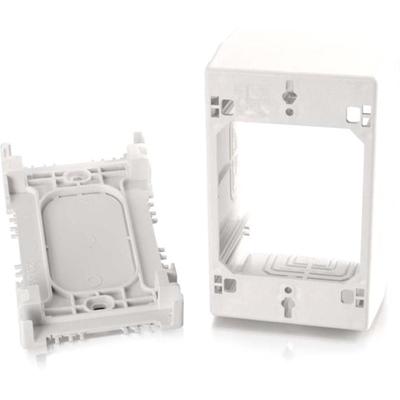 C2G Wiremold Uniduct Single Gang Extra Deep Junction Box White - 1-gang - Wall Mount - White - Polyvinyl Chloride (PVC) - 1 - TAA Compliant