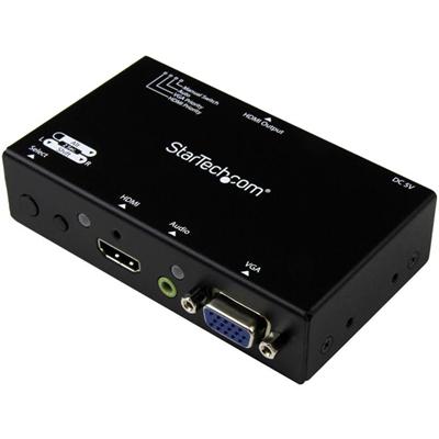 StarTech.com 2x1 HDMI+VGA to HDMI Converter Switch w/ Automatic and Priority Switching-1080p - 1920 x 1200 - WUXGA - 2 x 1 - Projector, Display, Set-top Box, Computer - 1 x HDMI Out - TAA Compliant