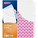 Avery&reg; Big Tab Insertable Plastic Pocket Dividers - 1 x Divider(s) - 5 Tab(s) - 5 Tab(s)/Set - 9.3" Divider Width x 11.25" Divider Length - 3 Hole Punched - Multicolor Plastic Divider - Clear Plastic Tab(s) - Hole-punched, Customizable, Sturdy, D