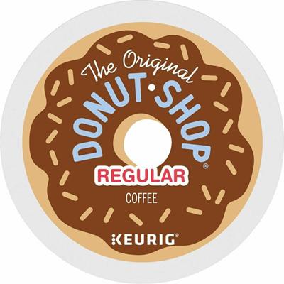 The Original Donut Shop&reg; K-Cup Regular Coffee - Compatible with Keurig Brewer - Regular - Medium - 0.4 oz - K-Cup - Smoky - 24/Box - 4 / Carton