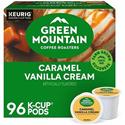Green Mountain Coffee Roasters&reg; K-Cup Caramel Vanilla Cream Coffee - Compatible with Keurig Brewer - Regular - Light - K-Cup - 24/Box - 4 / Carton