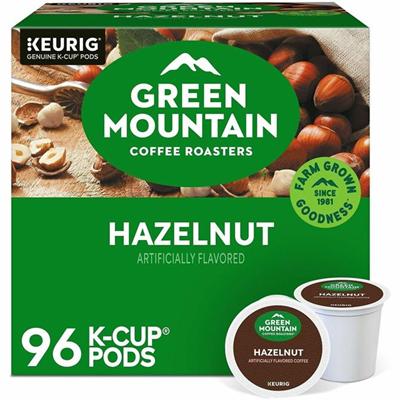 Green Mountain Coffee Roasters&reg; K-Cup Hazelnut Coffee - Compatible with Keurig Brewer - Regular - Light - K-Cup - Hazelnut - 24/Box - 4 / Carton