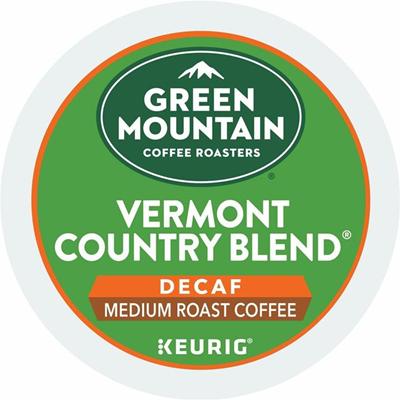 Green Mountain Coffee Roasters&reg; K-Cup Vermont Country Blend Decaf Coffee - Compatible with Keurig Brewer - Medium - K-Cup - Decaffeinated - 24/Box - 4 / Carton