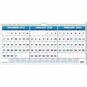 House of Doolittle 3-month Horizontal Wall Calendar - Julian Dates - Monthly - 14 Month - December 2025 to January 2027 - 12" x 23 1/2" Sheet Size - 1.63" x 1.38" Block - Wire Bound - Multi - 12" Height x 23.5" Width - Reference Calendar, Eyelet - 1 