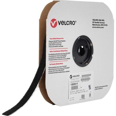 VELCRO&reg; 190911 Industrial Industrial - Loop 1000 - 25 yd Length x 0.75" Width - Black - For Indoor, Outdoor - 1 Roll