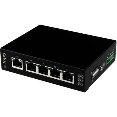 StarTech.com 5 Port Unmanaged Industrial Gigabit Ethernet Switch - DIN Rail / Wall-Mountable - 5 Ports - Gigabit Ethernet - 10/100/1000Base-T - 2 Layer Supported - 62 W Power Consumption - Twisted Pair - Rail-mountable, Wall Mountable - 2 Year Limite