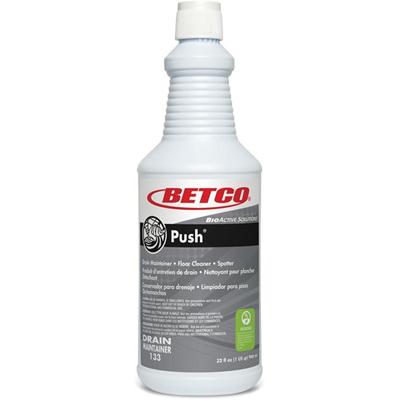 Betco BioActive Solutions Push Cleaner - For Drain, Carpet, Upholstery - 32 fl oz (1 quart) - New Green Scent - Recommended For: Bacteria Remover, Protein Remover, Starch Remover, Oil Remover, Grease Remover, Gum Remover - Non-corrosive, Non-flammabl