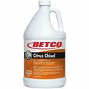 Betco Citrus Chisel Cleaner/Degreaser - For Multipurpose - 128 fl oz (4 quart) - Citrus Scent - Recommended For: Grease Remover, Oil Remover - Non-flammable, Deodorize - Orange Bottle - 4 / Carton