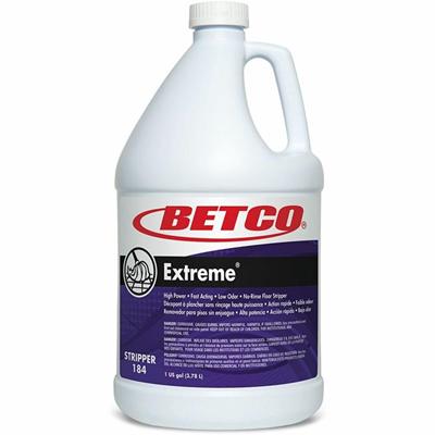 Betco Extreme Floor Stripper - For Floor - 128 fl oz (4 quart) - Lemon Scent - Low Odor, Rinse-free - Green Bottle - 4 / Carton