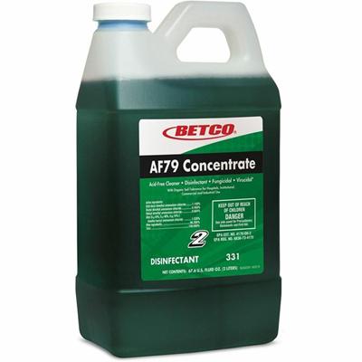 Betco FastDraw 2 AF79 Concentrate Disinfectant - For Porcelain, Bathtub, Washable Surface - 67.6 fl oz (2.1 quart) - Citrus Scent - Recommended For: Odor Remover, Soap Scum Remover - Disinfectant, Deodorize, Anti-bacterial, Non-abrasive - Clear Blue 