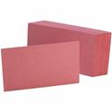 Oxford Colored Blank Index Cards - 100 Sheets - Plain - 3" x 5" Sheet Size - Cherry Paper - Durable - 100 / Pack