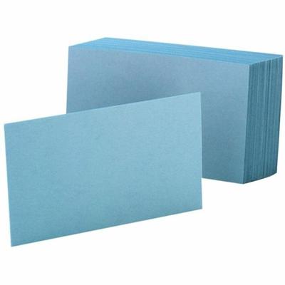 Oxford Colored Blank Index Cards - 100 Sheets - Plain - 4" x 6" Sheet Size - Blue Paper - Durable - 100 / Pack