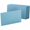 Oxford Colored Blank Index Cards - 100 Sheets - Plain - 4" x 6" Sheet Size - Blue Paper - Durable - 100 / Pack