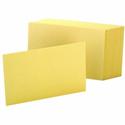 Oxford Colored Blank Index Cards - 100 Sheets - Plain - 4" x 6" Sheet Size - Canary Paper - Durable - 100 / Pack