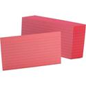 Oxford Colored Ruled Index Cards - 100 Sheets - Front Ruling Surface - Index Card - 3" x 5" Sheet Size - Cherry Paper - Durable - 100 / Pack