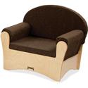 Jonti-Craft Komfy Chair - Espresso Seat Color - Fabric Seat Material - Baltic - Acrylic - 1 Each