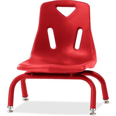 Jonti-Craft Berries Stacking Chair - Steel Frame Material - Four-legged Base - Red - Polypropylene - 1 Each