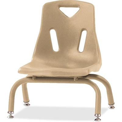 Jonti-Craft Berries Stacking Chair - Steel Frame Material - Four-legged Base - Camel - Polypropylene - 1 Each