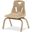 Jonti-Craft Berries Stacking Chair - Steel Frame Material - Four-legged Base - Camel - Polypropylene - 1 Each