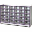 Jonti-Craft Rainbow Accents Toddler Single Storage - 30 Compartment(s) - 35.50" Height x 57.50" Width x 15" Depth - Laminated, Chip Resistant - Purple - Rubber - 1 Each