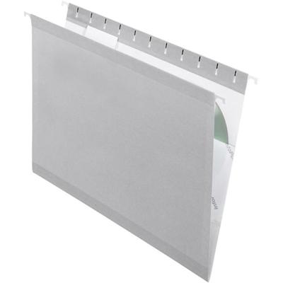 Pendaflex 1/5 Tab Cut Legal Recycled Hanging Folder - 8 1/2" x 14" - Internal Pocket(s) - 11 pt. - Gray - Reinforced, Tear Resistant, Durable - 10% Recycled - 25 / Box