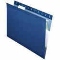 Pendaflex 1/5 Tab Cut Letter Recycled Hanging Folder - 8 1/2" x 11" - 11 pt. - Navy - PVC-free, Reinforced, Perforated, Durable, Acid-free, Tear Resistant - 10% Recycled - 25 / Box